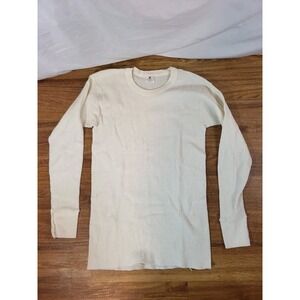 Vintage Handtex Thermal Long Sleeve Undershirt USA Made XL Ivory